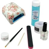 Set Basic gel UV - sistem monofazic cu lampă model floral 36W, INGINAILS