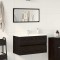 Set mobilier de baie, 2 Piese, stejar negru, lemn prelucrat