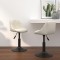 Gossi scaune de bucatarie pivotante, 2 buc., crem, catifea