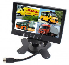 Display auto de 7 inch cu 4 canale, 12V - 24V, D710 cu telecomanda foto