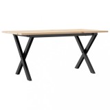 Cumpara ieftin Masa de cafea, cadru X, 100x50x45 cm, lemn masiv pin si Otel