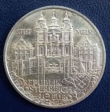 (S) MONEDA DIN ARGINT AUSTRIA - 10 EURO 2007 - ABATIA MELK