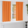 Perdele cu perdele 2 pcs Portocaliu Poliester