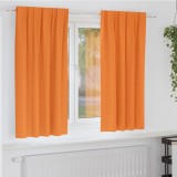 vidaXL Perdele cu perdele 2 pcs Portocaliu Poliester
