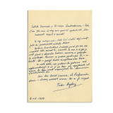 Tudor Arghezi, scrisoare olografă către Petre Constantinescu-Iași, 1959