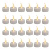 Set 24 lumanari LED, rotunde, tip pastila, lumina calda, 3.6 cm, plastic, pentru decor, petreceri