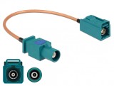 Cablu antena FAKRA Z plug la FAKRA Z jack RG-316 20cm, Delock 89660