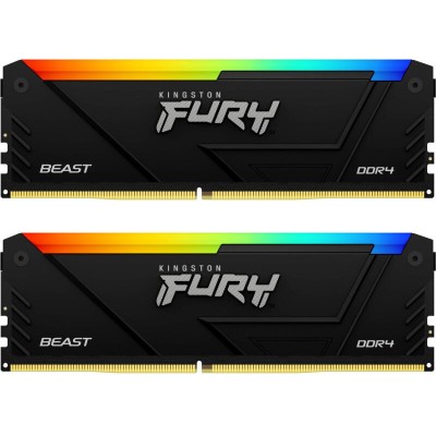 Memorie FURY Beast RGB 16GB DDR4 3200MHz CL16 Dual Channel Kit foto
