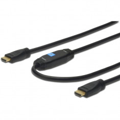 Cablu video ASM HDMI Male - HDMI Male v1.4 Ethernet 10m Negru foto
