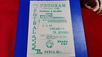 program UM Timisoara - CSM Dr. Tr. Severin foto