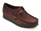 Mocasini CLARKS visinii, WALLABEE EVO SH, din piele intoarsa