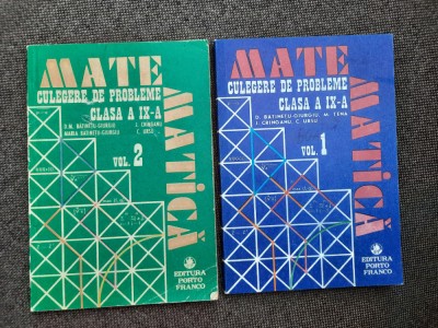 MATEMATICA CULEGERE DE PROBLEME CLASA A IX A D M BATINETU foto