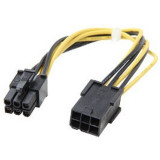 Cablu prelungitor PCIE EXPRESS 6 Pini tata la PCIE 6 Pini mama 20cm