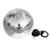 Glob disco pentru petreceri Mirror Ball, cu oglinzi diametru 25 cm, Argintiu, Oem