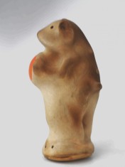 Jucarie din latex de colecție pictata manual Marmota circa 1930