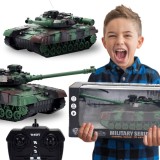 TANCH DE DIMENSIUNI MARI CU TELECOMANDĂ RC ȘI TURRETĂ ROTATIVĂ