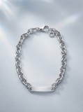 Cumpara ieftin Bratara din Argint 925 Chunky Chain cu Placuta Gravabila