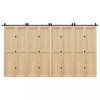 VidaXL Set feronerie pentru uși glisante, negru, 400 cm, oțel 3295802