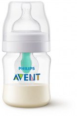Philips-Avent Biberon 125 ml cu dispozitiv anticolici AirFree?, Tetina cu debit pentru nou-nascut foto