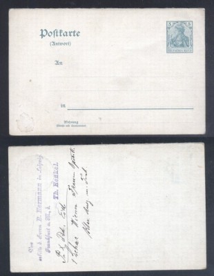 Germany Reich - Postal History Rare Old postcard UNUSED on front D.877 foto