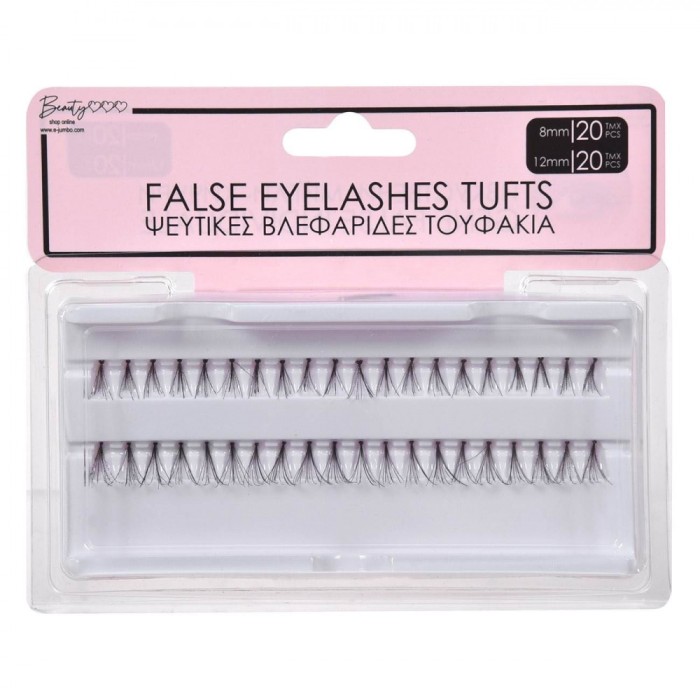 Gene False Individuale, Tuft, Set 40 Bucăți, Lungime 8mm și 12mm