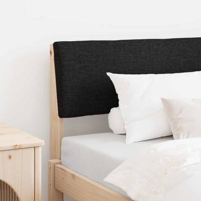 vidaXL Tăblie tapițată Negru 100 cm Lemn de pin masiv 879136 foto