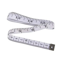 Centimetru clasic de croitorie, ambele fete in cm, 150 cm, alb foto
