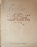 Dezvoltarea exprimarii orale si scrise a elevilor - 1956 (Pedagogie)