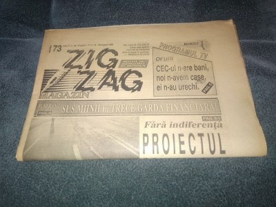 REVISTA ZIG ZAG 14 20 AUGUST 1991 foto