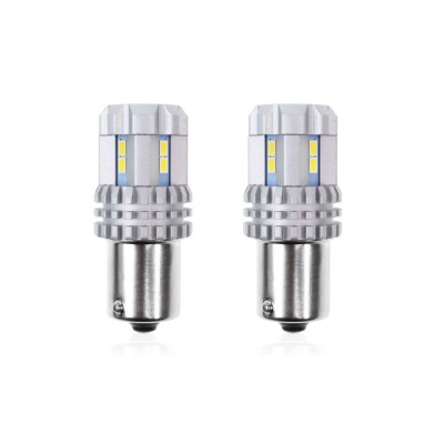 Set becuri auto cu LED CANBUS P21 R5W/R10W 22 SMD Alb 12V/24V AM02449. foto