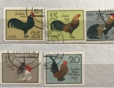 (B ) Timbre serii Straine Fauna Pasari DDR, Stampilat