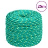 VidaXL Frânghie de barcă, verde, 8 mm, 25 m, polipropilenă