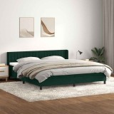 vidaXL Pat box spring cu saltea, verde &icirc;nchis, 180x220 cm, catifea 3318336