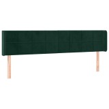 Cumpara ieftin Tablie de pat cu aripioare verde inchis 183x16x78/88 cm catifea