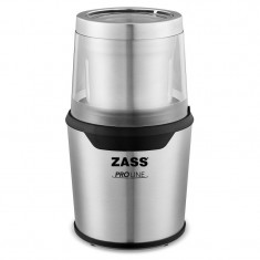 Rasnita de cafea Zass, 200 W, sistem 2 in 1 pentru cafea si condimente, capacitate 85 g, carcasa Inox