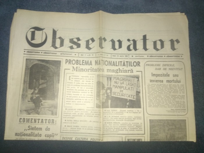 ZIARUL OBSERVATOR 23 MARTIE 1990