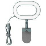 Lampa LED USB Intensitate Reglabila Videoconferinta, Turcoaz - Iluminare Laptop PC