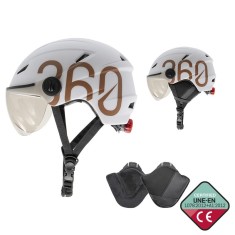 Casca trotineta electrica GLOOB Urban Alb-Maro M, cu insertii detasabile