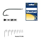 Carlig cristal,Negru,fin,tija lunga 10 buc/ plic (M.5712BL) - Mustad (Marime Carlige: Nr. 8)