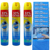 3 x Pronto spray universal, 3 x 400ml + 6 x Laveta MicroFibre, 30 x 30cm