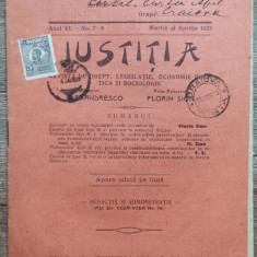 Revista Justitia// martie si aprilie 1923