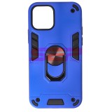Husa iPhone 12 Armor Ring TPU+PC Electric Blue - Protectie Premium