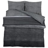 Cumpara ieftin Set cu husa de pilota, gri inchis, 135x200 cm, bumbac