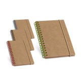 Notepad cu spirala cu 120 de pagini reciclate dictando, coperta tare si banda elastica