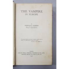 THE VAMPIRE IN EUROPE by MONTAGUE SUMMERS , 1929