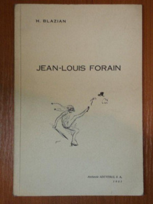 JEAN-LOUIS FORAIN de H. BLAZIAN 1931 foto