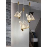 Lustră Suspendată LED cu 3 Fluturi, 22W, 3 Tipuri de Lumină