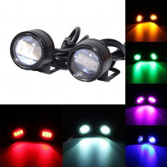 Led Auto 23mm cu Suport / 12V - 9W , 2 Buc/Set , Diverse Culori foto