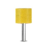 Valec hladk&eacute; čelo pr-25,4 mm stopka 6mm, Granulatie Saburr FINA - GALBENA