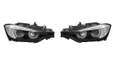 Set faruri tuning BMW 3/3 GT, 01.2012-2015, cu LED indicator; cu daytime running light; H9; electrical; negru, transparent; Tuning; halogen,